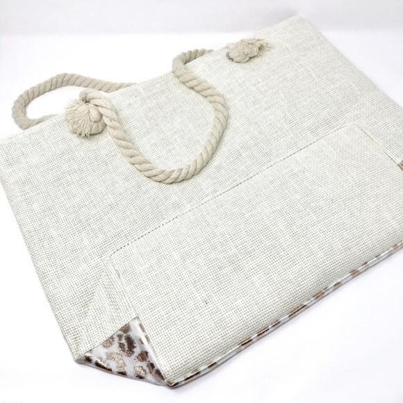 Rose Gold Metallic Leopard Tote - Picture 6 of 8